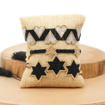 

GRAPES Fashion Women Bracelets Star Miyuki Love Bracelet Men Charm Lucky Jewelry Black Pulseeras Multi-layered Bileklik erkek