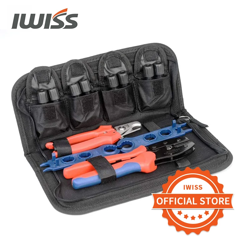 IWISS LY-2546B KIT Solar PV Panel Crimping plier set crimper Tool Kit with Wire Cutter cable cutting Spanner and Connectors | Инструменты