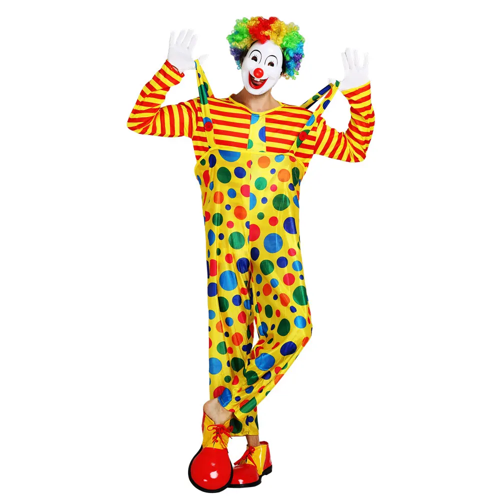 Хэллоуин Карнавал вечерние костюмы Семейные комплекты костюм цирковой клоун полоса клоун Косплэй одежда для Для мужчин Для женщин Обувь