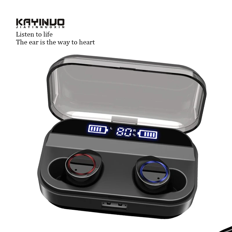 TWS Bluetooth 5 0 наушники 9D стерео IPX7 водонепроницаемая Спортивная гарнитура 4000 мАч