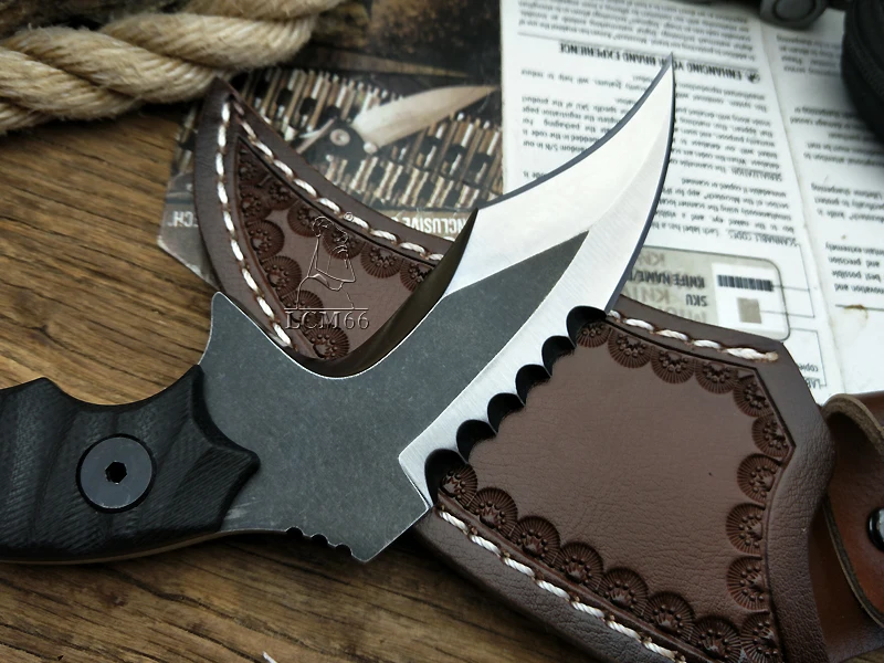 Тактический karambit High-end D2 стальной коготь скорпиона нож открытый кемпинг джунгли выживания битва фиксированное лезвие инструмент самозащиты