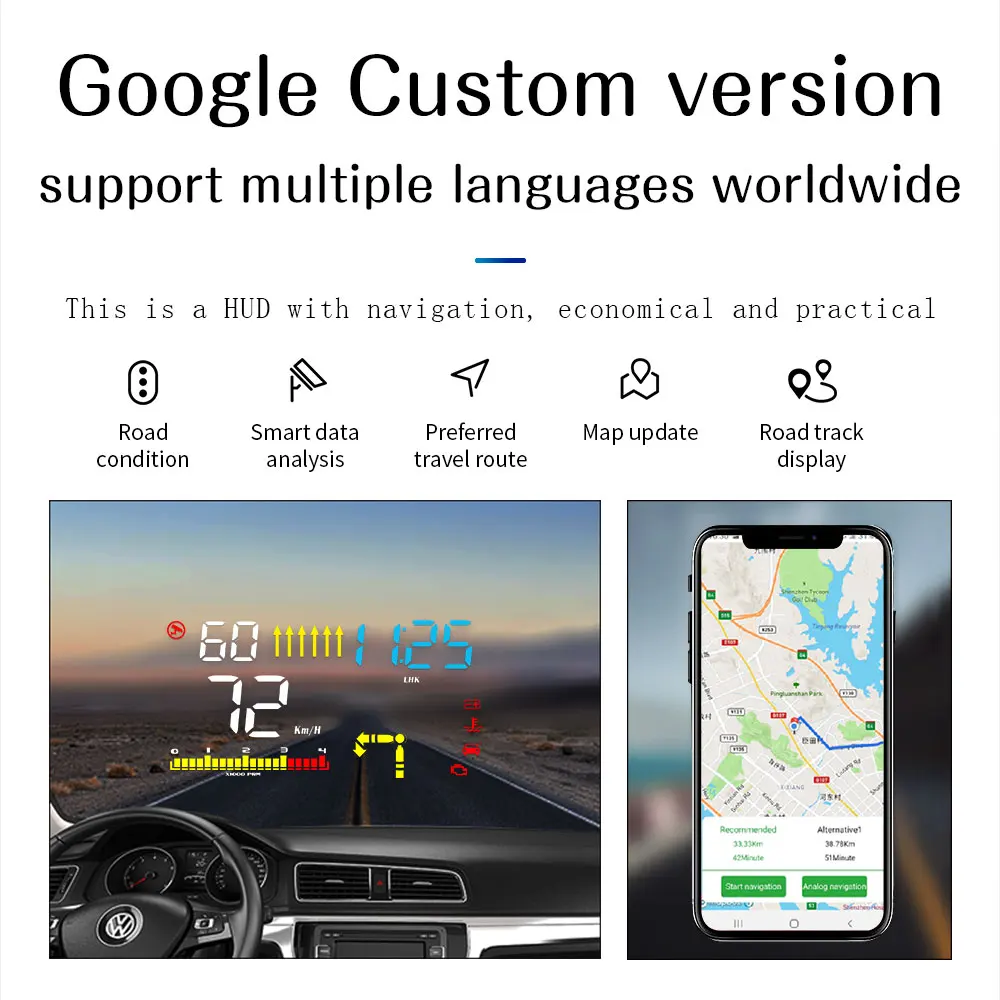 OBDHUD  ÷ ڵ  ӵ  Ÿ ð,  Һ,  HUD ׺̼ , M15 OBD2