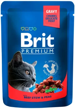 

BRIT BRIT PREMIUM CAT WITH BEEF STEW & PEAS for adult cats with beef stew and peas 100g