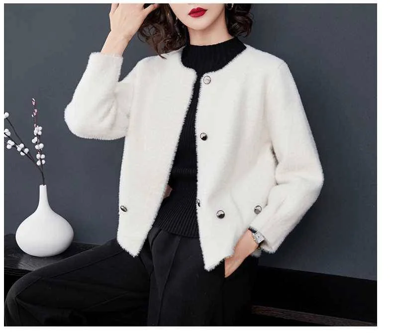 Женская одежда норковая шуба зимнее пальто Женская Корейская Куртка Осенние шубы и куртки женские Chaqueta Mujer