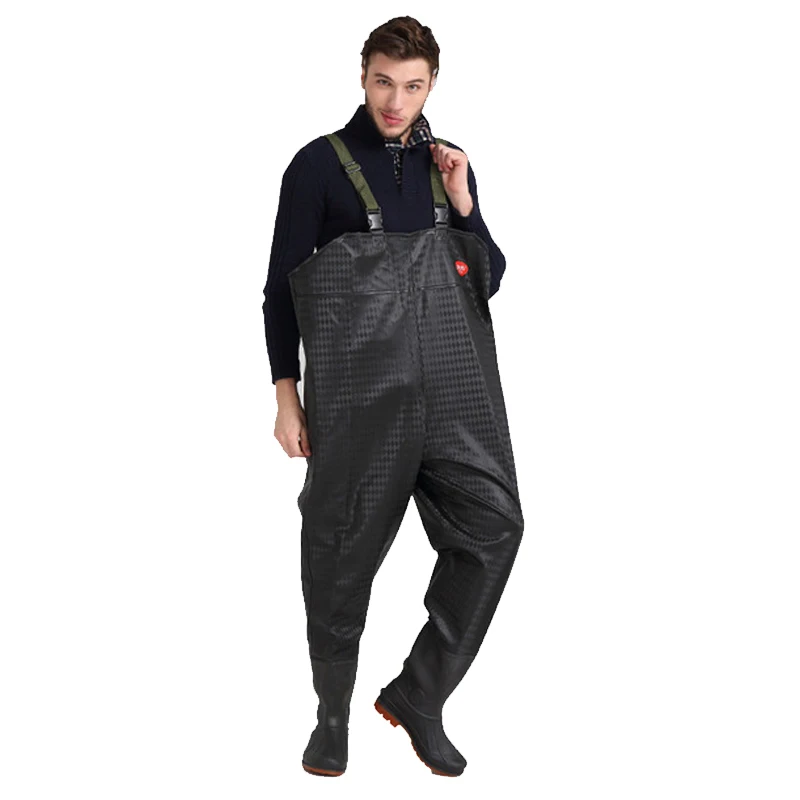 US $83.40 TRVLWEGO Fishing Rompers Hunting Wading Pants Waterproof Suit Jumpsuits Chest Waders Overalls Oversize Trousers Rubber Material