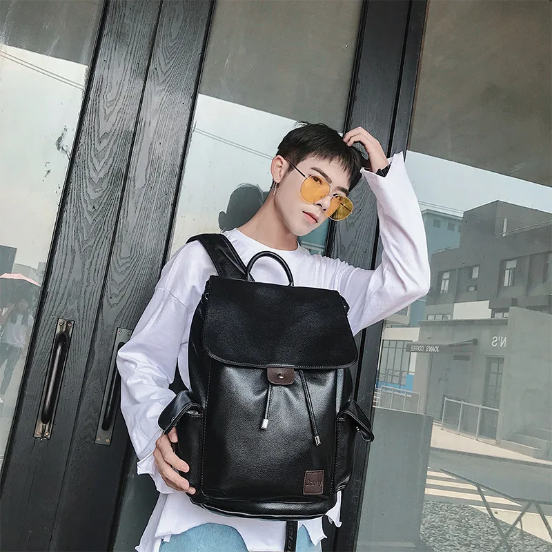 

man Backpack Shoulder-Bag Teenage Female Girls Fashion Pu High-Quality