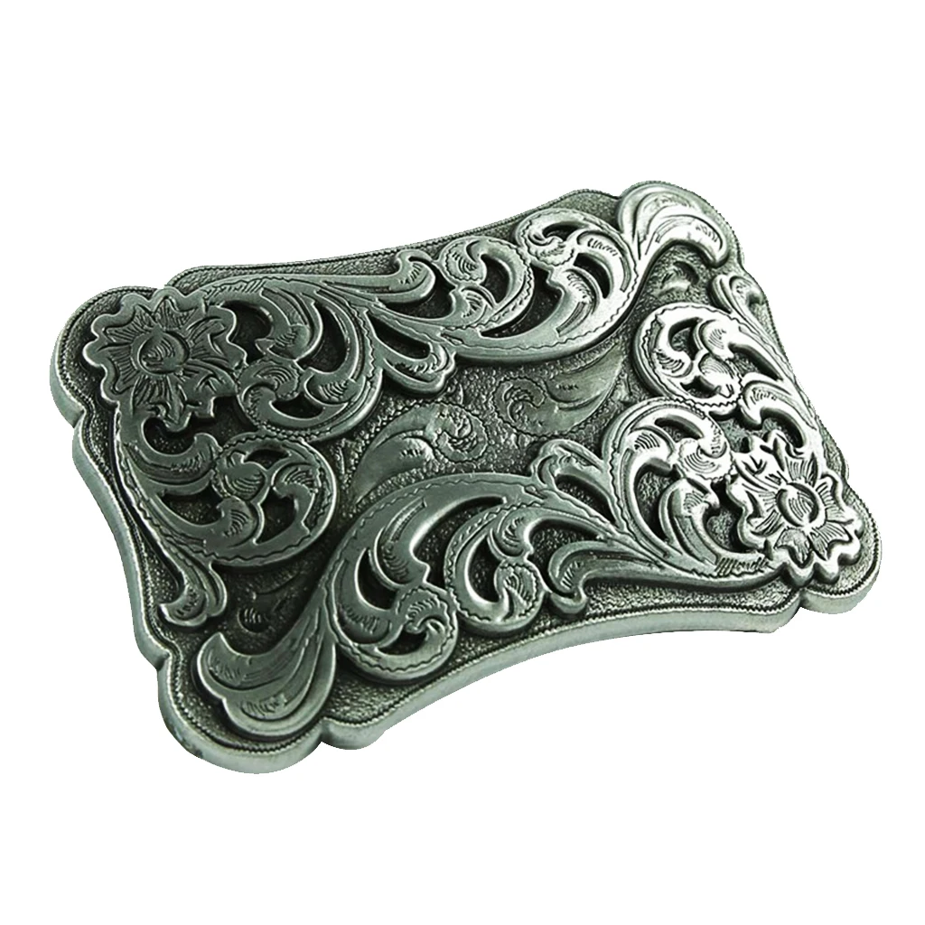

Native America Western Flower Pattern Design Fashion Casual Cowboy Decorative Belt Buckle