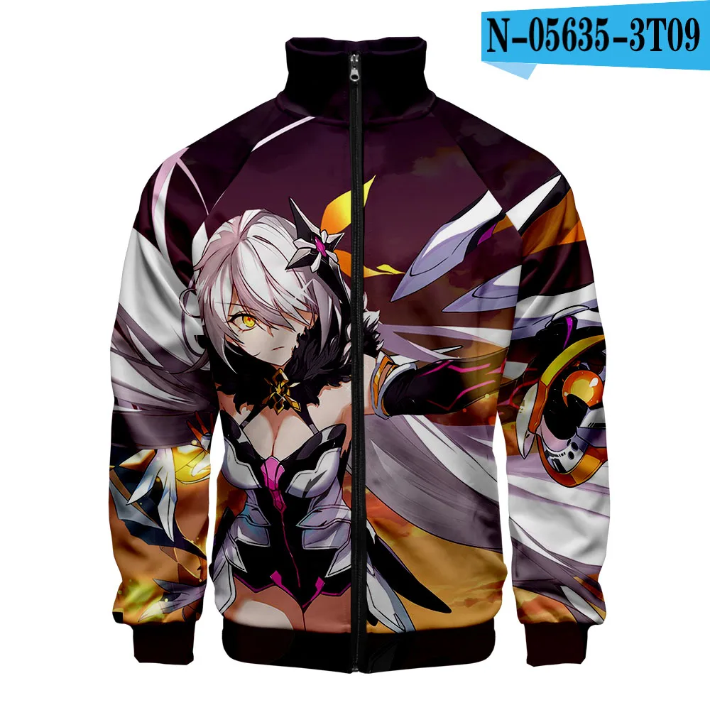 Hongkai impact 3rd 3D куртки на молнии Новинка Горячая Распродажа крутое пальто визуальное воздействие одежда 4XL плюс - Цвет: Темно-серый