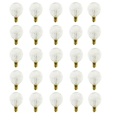 25 шт. G40 струнная лампочка заменить 120 В/230 В Вольфрамовая Лампа накаливания E12 База гнездо держатель лампы для украшения дома сада