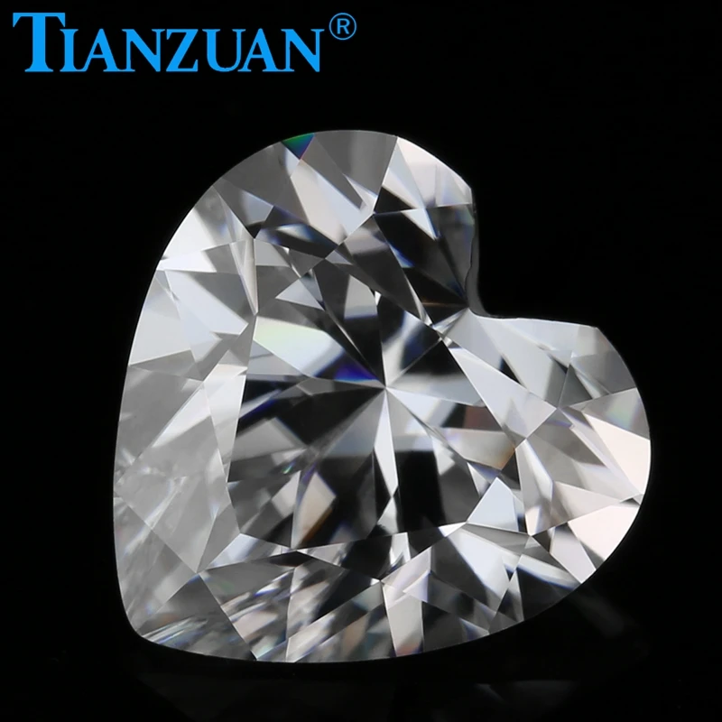 

DF GH ij color 5-10mm white heart shape dia mond cut Sic material moissanites loose gem stone