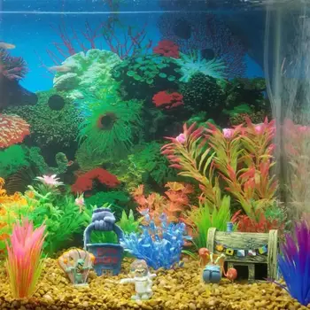 

Artificial Aquatic Plants 16 Pcs Large Aquarium Plants Plastic Fish Tank Decor