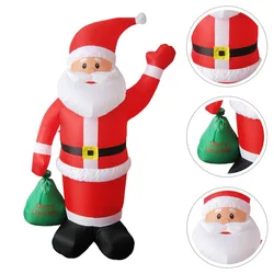 Decoración navideña inflable de Papá Noel para exteriores, luces LED integradas para fiesta en casa, centro comercial y jardín
