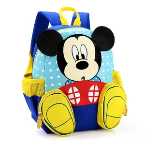 Disney Fashion Backpack For Boys Girls Mickey Minnie Kindergarten School Bags Kids Small Travel 3-5-6Yearls Old Mochila Escolar