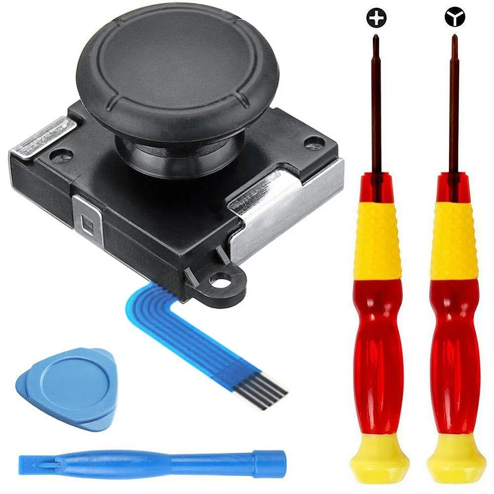 3D Analog Replacement Joystick Thumb Sticks Sensor Caps for Nintendo Switch Joycon Controller Repair Tool Set Game Accessories 