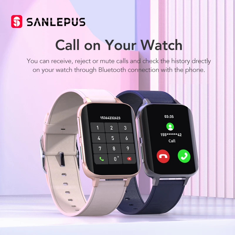 Новинка 2021 Смарт часы SANLEPUS для мужчин и женщин с Bluetooth звонков водонепроницаемые