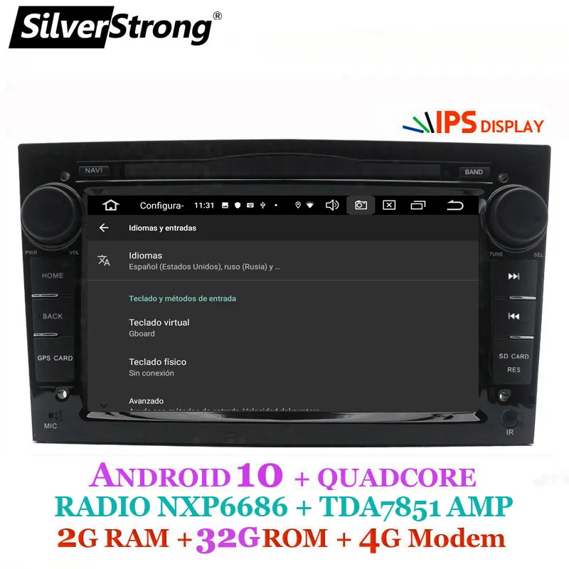 DSP 7 дюймов 4G модем Android10 Автомобильный GPS 2DIN для Opel универсальный 2Din радио Astra Antara