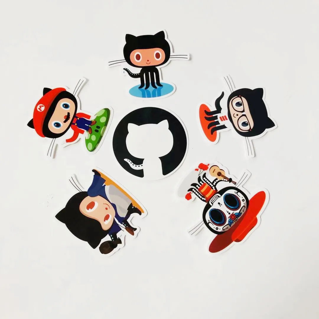 24 Zhang Belief купит~ GitHub клейкая бумага Осьминог Кот скейтборд ноутбук компьютер GitHub клейкая бумага gitshop