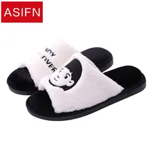 ASIFN/зимние хлопковые тапочки с мехом; мужские домашние тапочки на нескользящей толстой подошве; милые женские тапочки; Всесезонная обувь