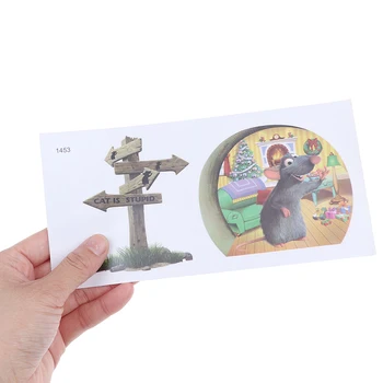 

Funny Small Rat Mouse Hole Vinyl Wall Sticker Creative Colorful Animal Art Wall Decal for Kids Room