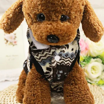 

The New Autumn Snowflake Soft Fleece Dog Clothes and Winter Pet Dog Dress Pattern Coral Velvet Deer Christmas Puppy Colthes