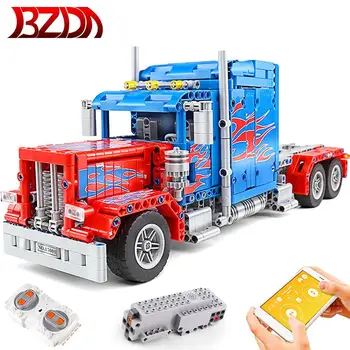 

BZDA 839PCS 379 Pitt Bilt Truck Building Block Model APP Remote Control Truck Boys Assembled Tech Racing Toys Building Block.