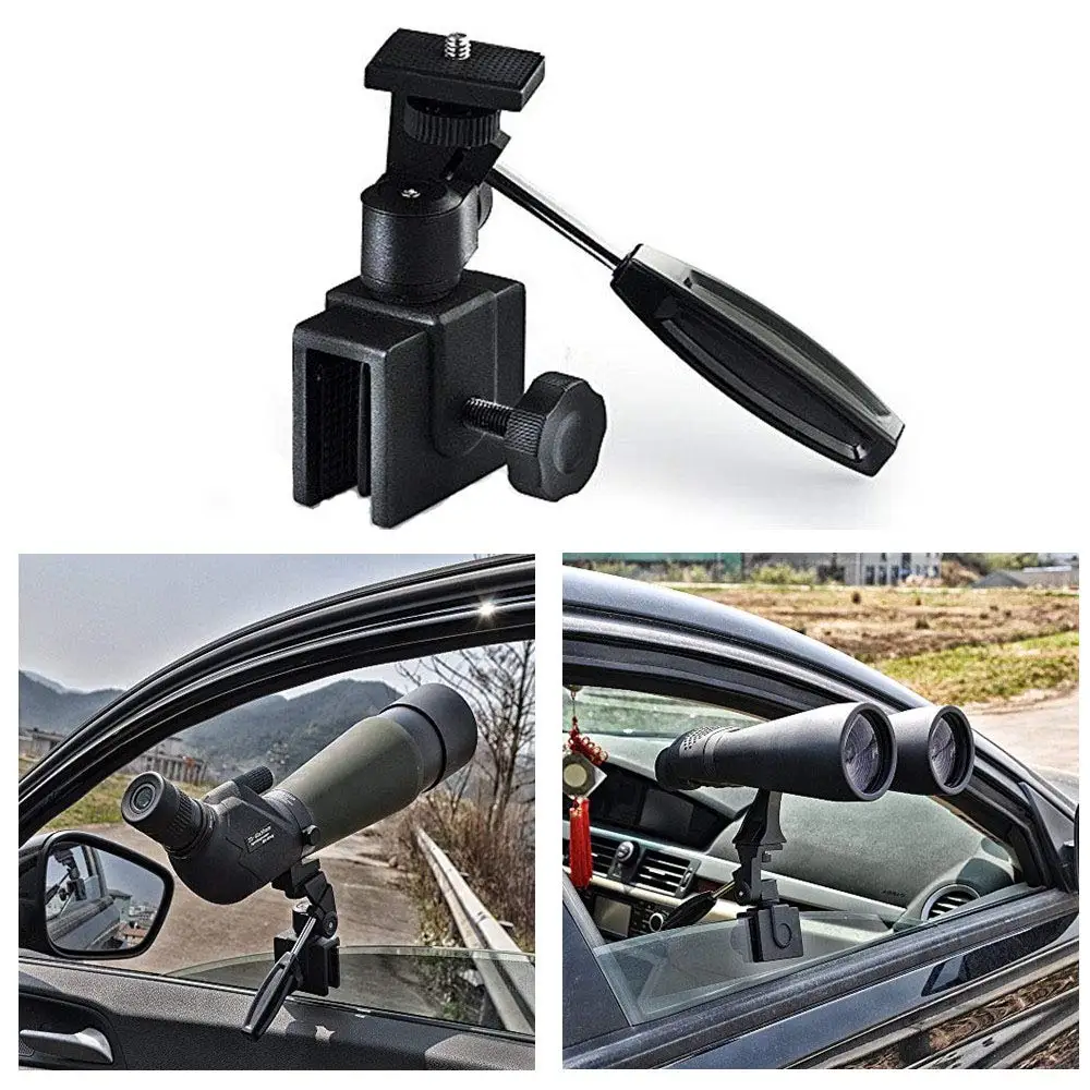 SOLOMARK Deluxe Vehicles Car Adjustable Window Mount for Spotting Scope Big Binoculars- Fully Metal