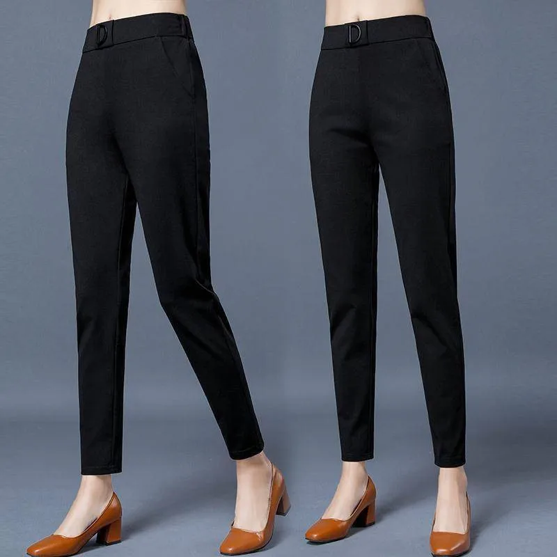 Брюки женские весна лето формальные с высокой талией|Брюки |