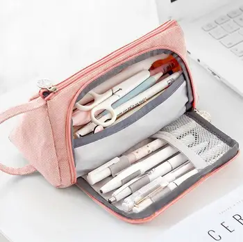 

20pcs/lot Large Capacity Pencil Case Kawaii Pencilcase School Pen Case Supplies Pencil Bag School Box Pencils Pouch Stationery