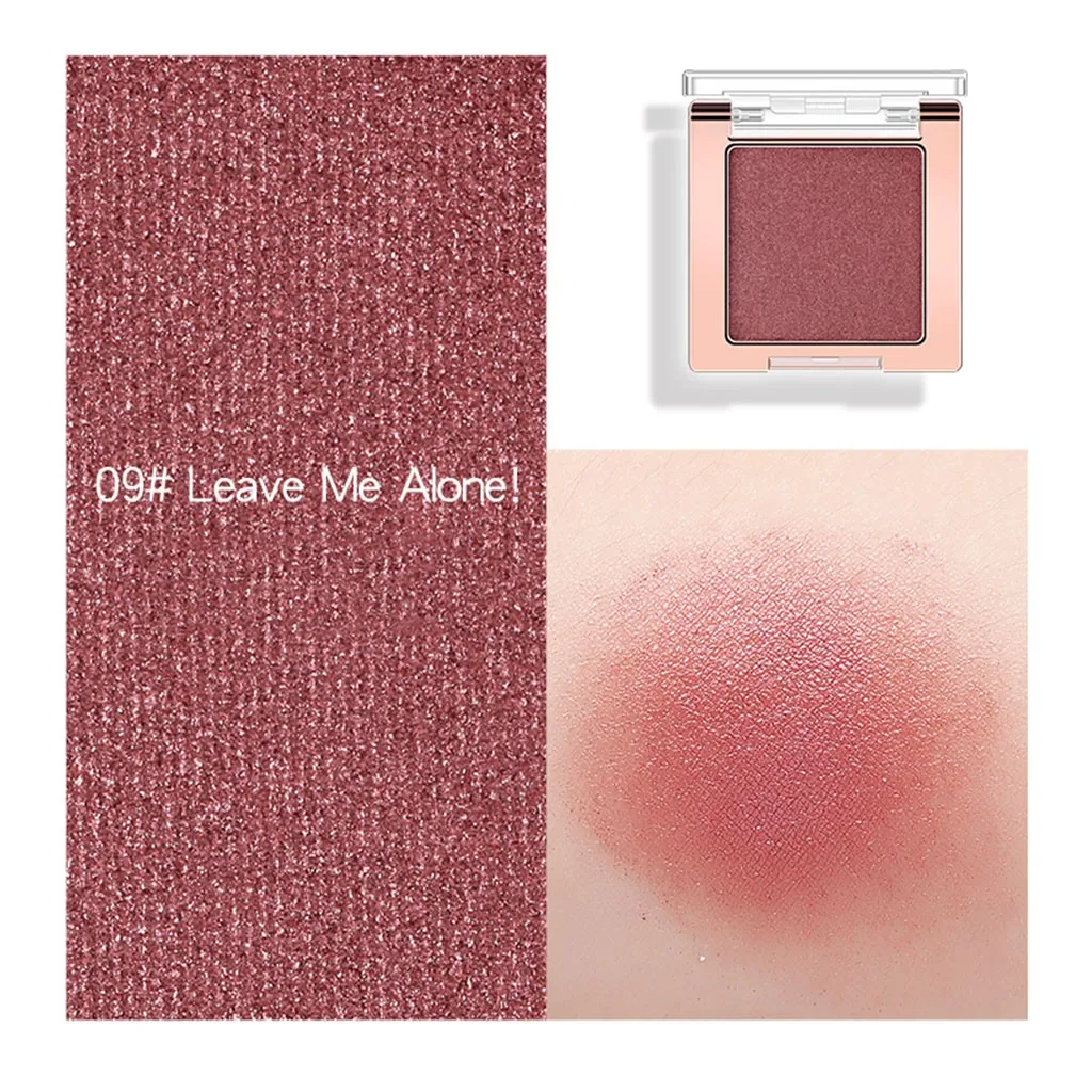 Блестящие тени для век Shimmer Eyeshadow водонепроницаемые монохромные кончики пальцев Cool Trend Eye Shadow Makeup 10 групп цветов