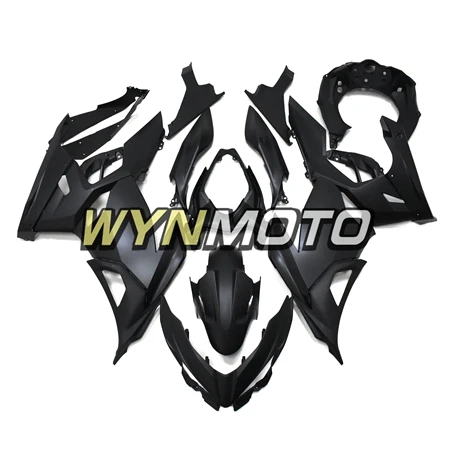 Полный комплект обтекателей для Kawasaki Ninja 400 Ninja400 ABS пластик впрыска кузова мотоцикла матовый чистый черный Carenes Ninja-400