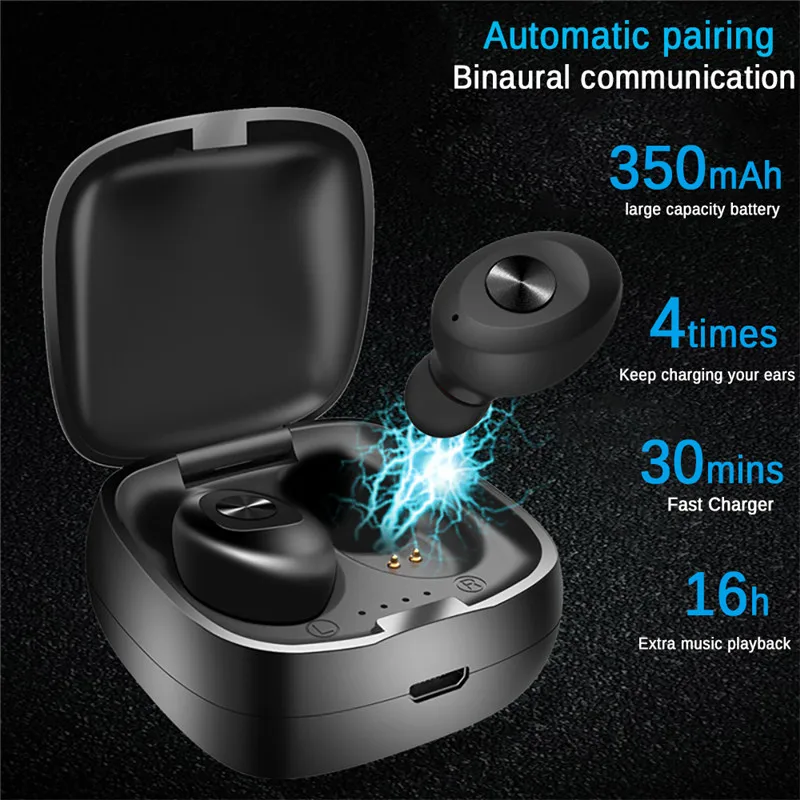 TWS Bluetooth 5 0 Earphone Stereo Wireless Earbus HIFI Sound Sport Earphones Handsfree Gaming IPX5 Waterproof Headset with Mic