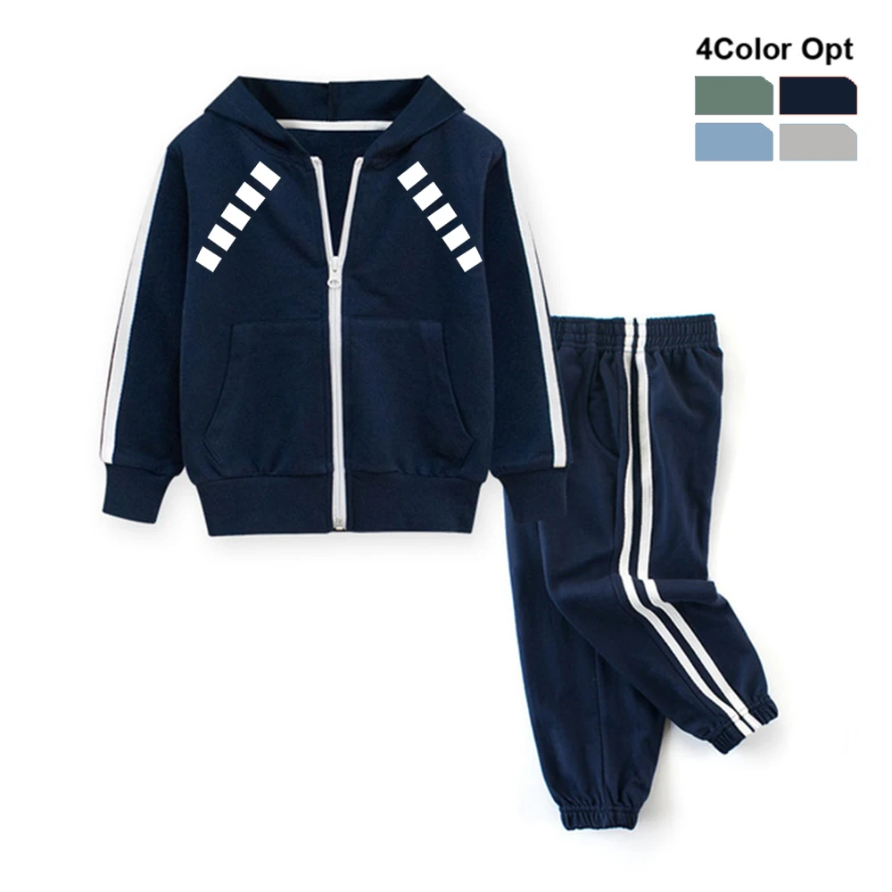  Boys Girl Tracksuit Toddler Kids Baby Hood Hoodie Sweat Coat Sport Long Pants Trousers Children Run