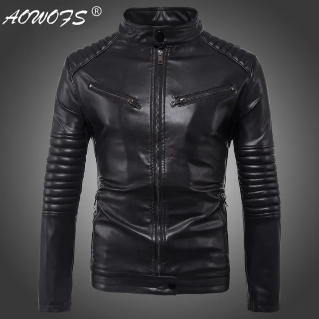 Slim fit faux leather jacket Clearance
