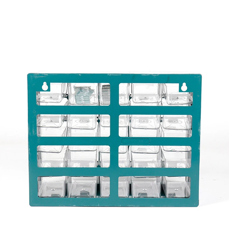 25 lattice Drawer Type Plastic Tool Box Hardware Tool Storage Box Wall Hanging Screw Parts Classification Component Box 6