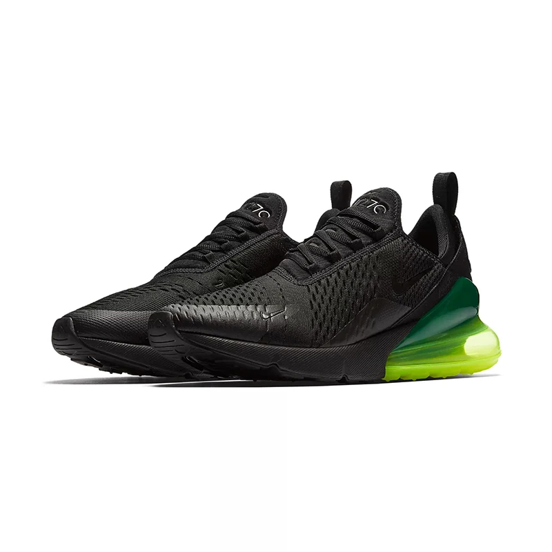 И аутентичный с Nike Air Max 270 Для мужчин, кроссовки для бега на открытом воздухе спортивные дышащие шок впитывающие кроссовки AH8050-002