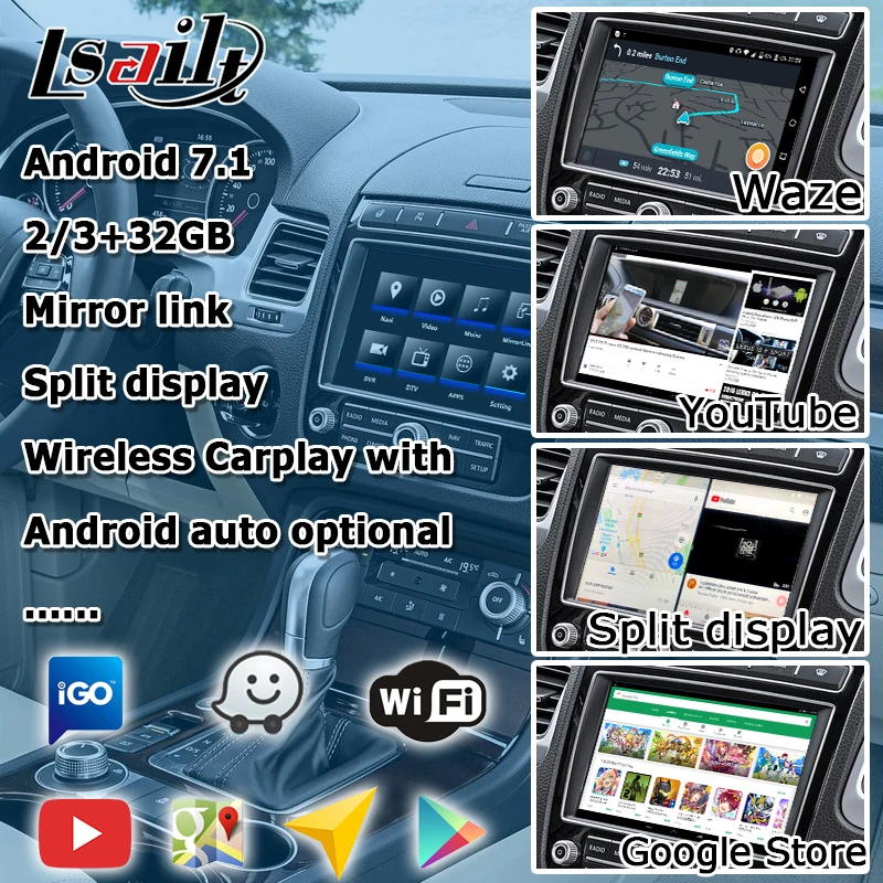 Интерфейсная коробка Android / carplay для Volkswagen Touareg 2010 2018 RNS850 интерфейсная видео youtube