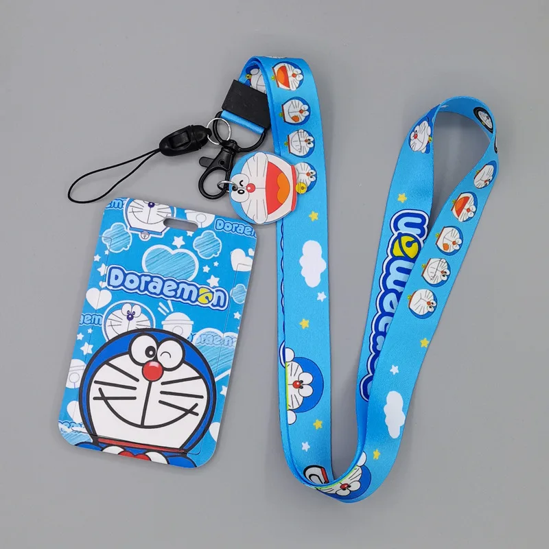 

5pcs Cartoon Animation Doraemon Lanyard Card Holder ID Card Holder Suitable For Offices, Schools, Exhibitions