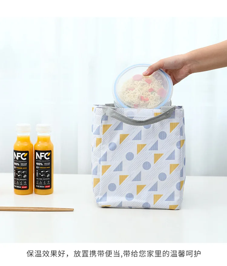 Изолированный Ланч-бокс сумка ручной Bento box сумка корейский стиль свежий клейкий пуловер со шнурками Сверху сумка на молнии Sub-lunch Сумка Изолированная Ba