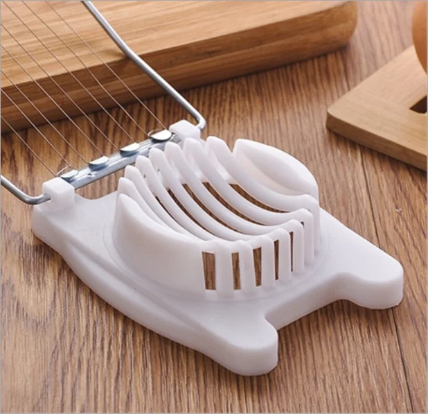 C GJ 1PC Egg Cutter Stainless Steel Egg Slicer Strawberry Slicer Cutter Metal Multifunctional Egg Cutter Tomato Slicer Kitchen - Цвет: C