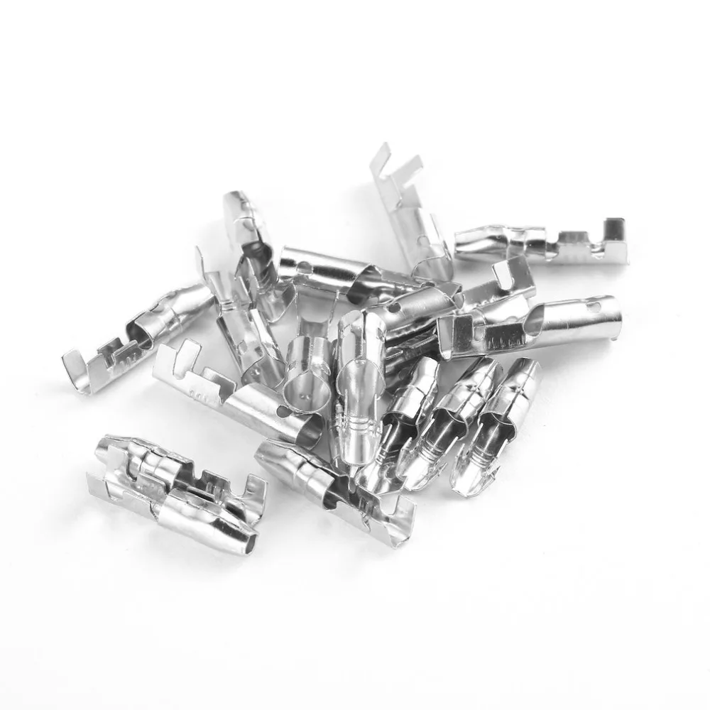100pcs Dia 3.9mm Brass Bullet Connectors Plug Crimp Terminal Switch Cable Wire Connection Terminal Male &Female with Cover Case