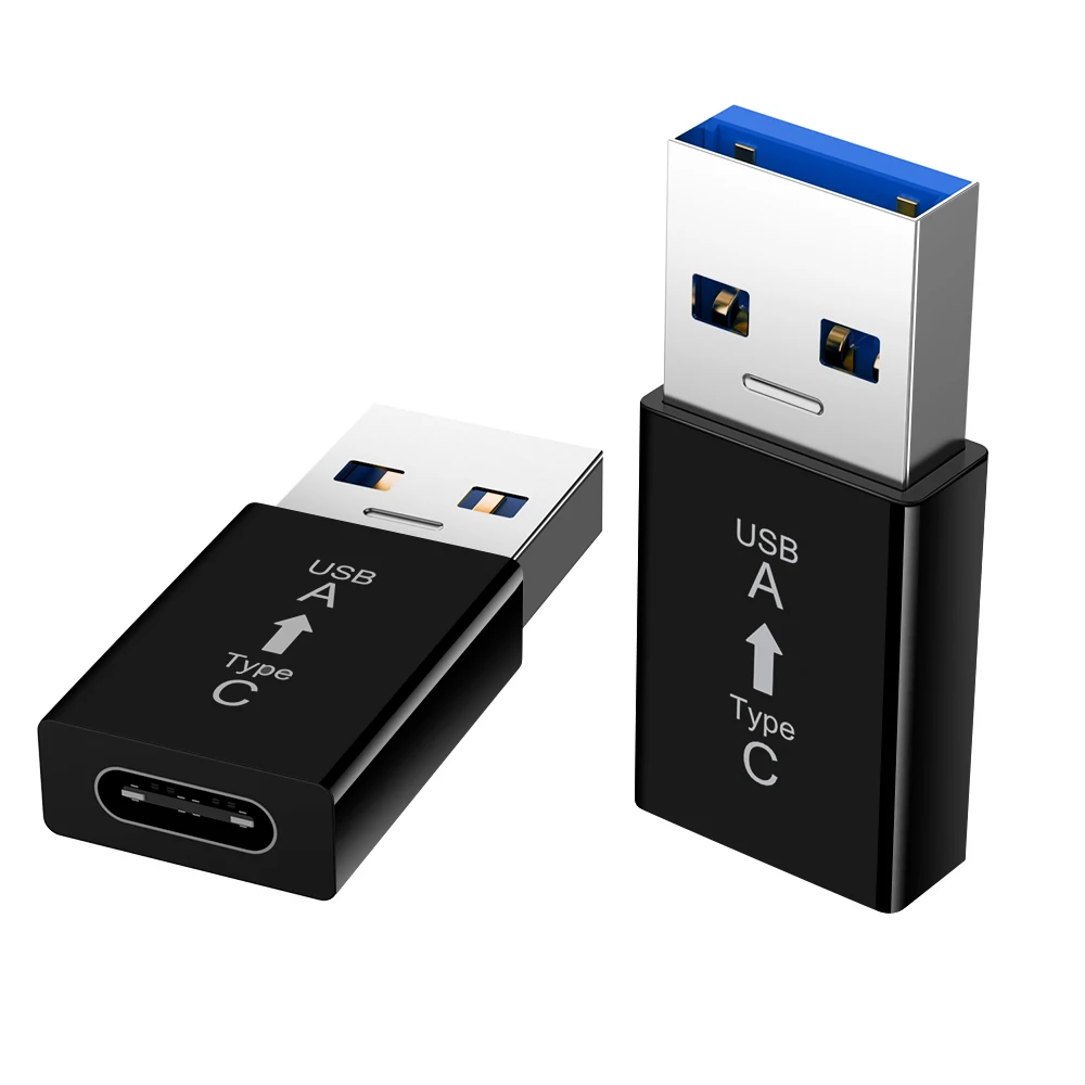 Черный Type-c Женский к USB Мужской Разъем зарядка тест 3,1 USB C Женский жесткий диск USB 3.0a Мужской конвертер для samsung Xiaomi huawei - Цвет: Черный
