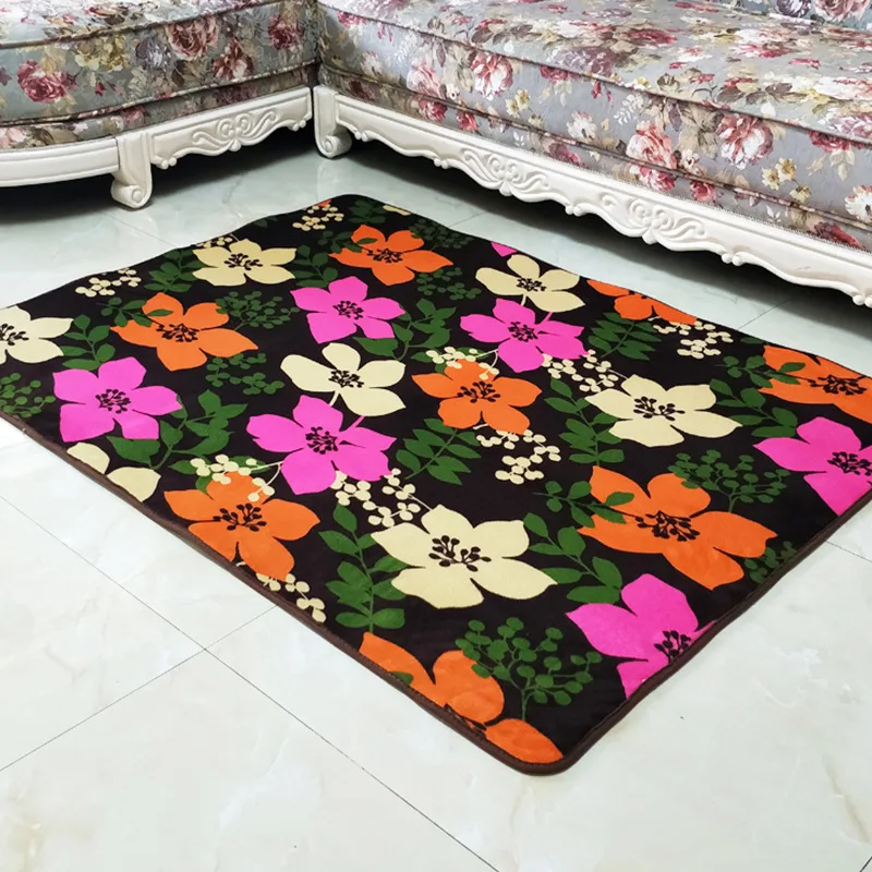 Flower Zeegle домашний декор напольный коврик для гостиной ковер Впитывающий Коврик для дивана и стола нескользящий ковер для спальни детская комната коврики для детей - Цвет: Flower