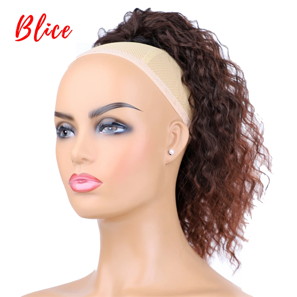 

Blice 14" Drawstring Mix Color 2/33 Heat Resistant Synthetic Hair Extensions Kinky Curly Hair With Two Plastic Comb Ponytail