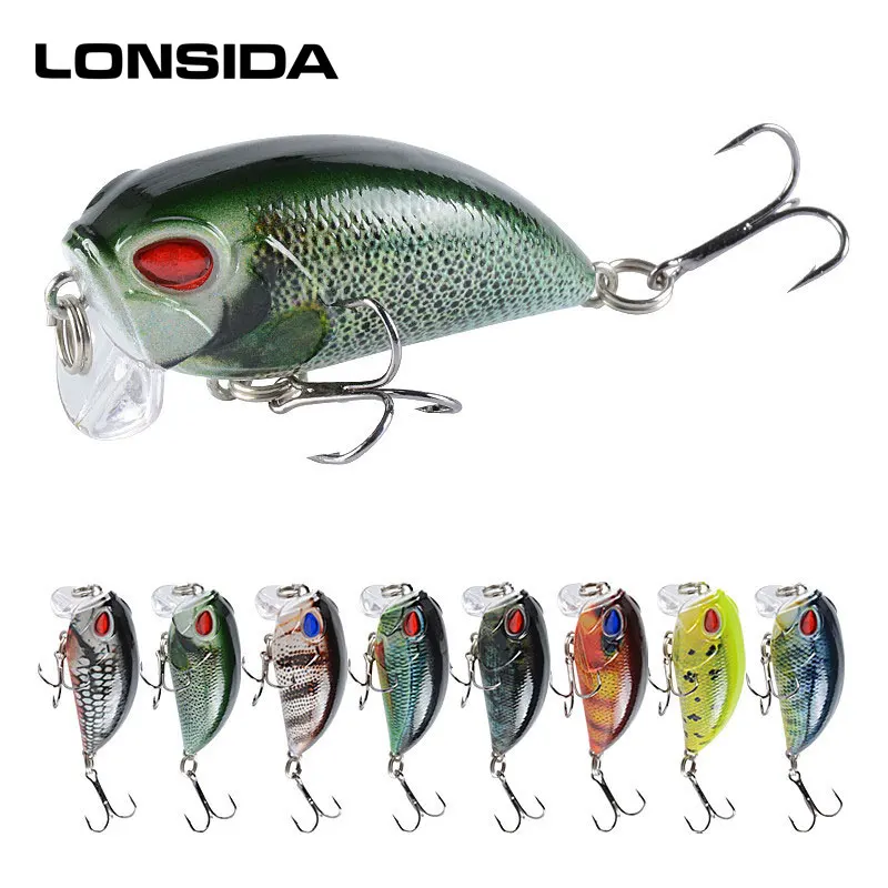 

LONSIDA 2020 New Fishing Bait 5cm 7g Small Cubs Lure Hard Wobblers Crank Glow Catch Lucky John Pilker Hot New Tackle For Fishing