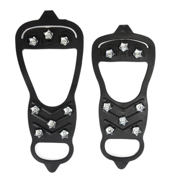 

8 Nails Ice Floes Gripper for Shoes Snow Crampons Anti-Slip Ice Gripper Hiking Cleats Spikes Traction Ice Stud Shoes Grip