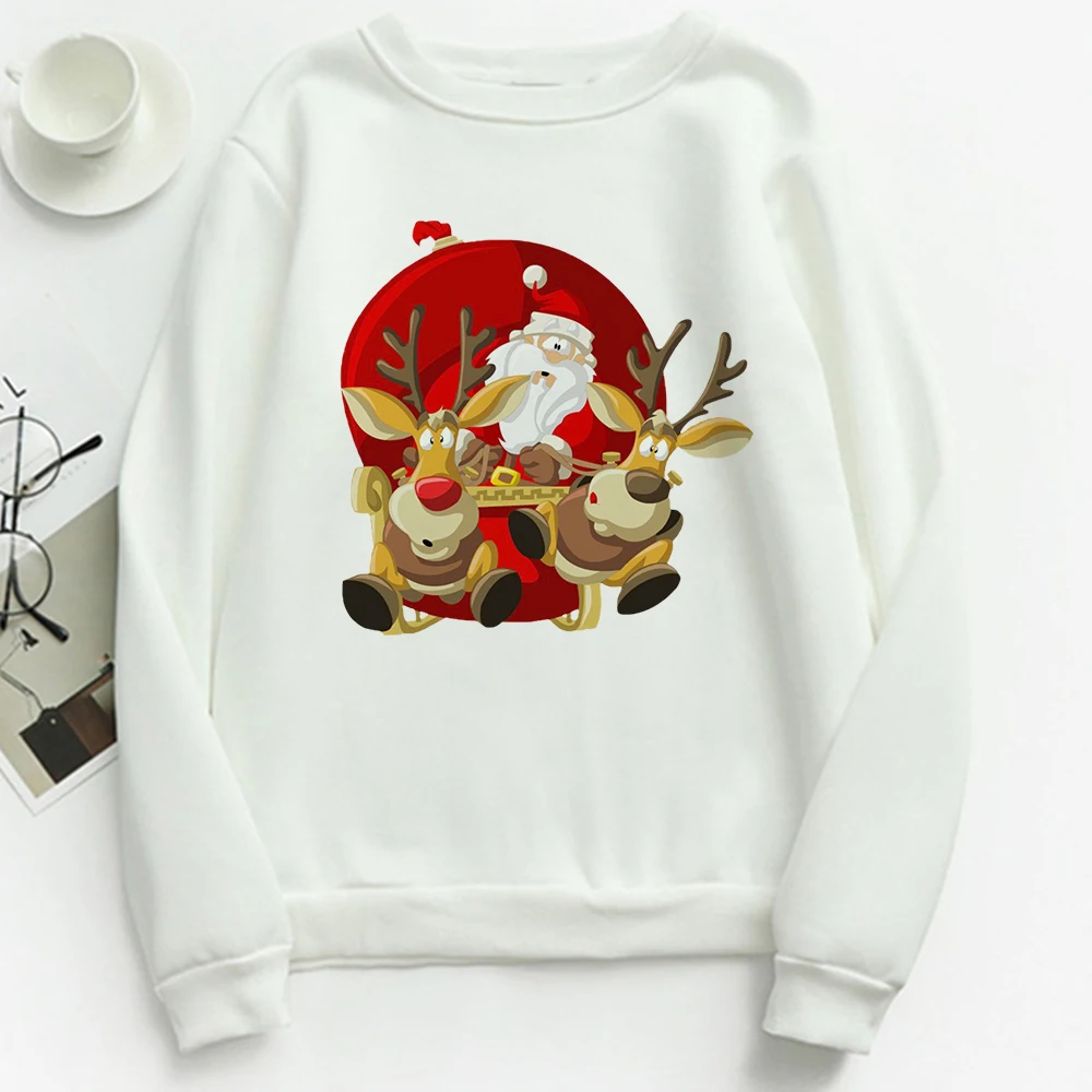

Merry Christmas Clothes Women Hoodies Winter Personality Fashion Sweatshirts Gorgeous Round Neck Oversize Long sleeve Pullover