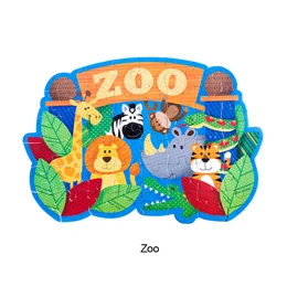 AI-F58-Zoo 48 шт. игра-головоломка «Русалочка», детский портативный карманный пазл, деревянная бумага, умная головоломка, игрушки - Цвет: AI-F58-Zoo