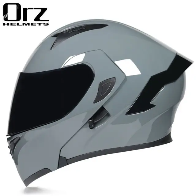 Casco de seguridad para motocicleta, cara lente, aprobado por DOT|Cascos| -