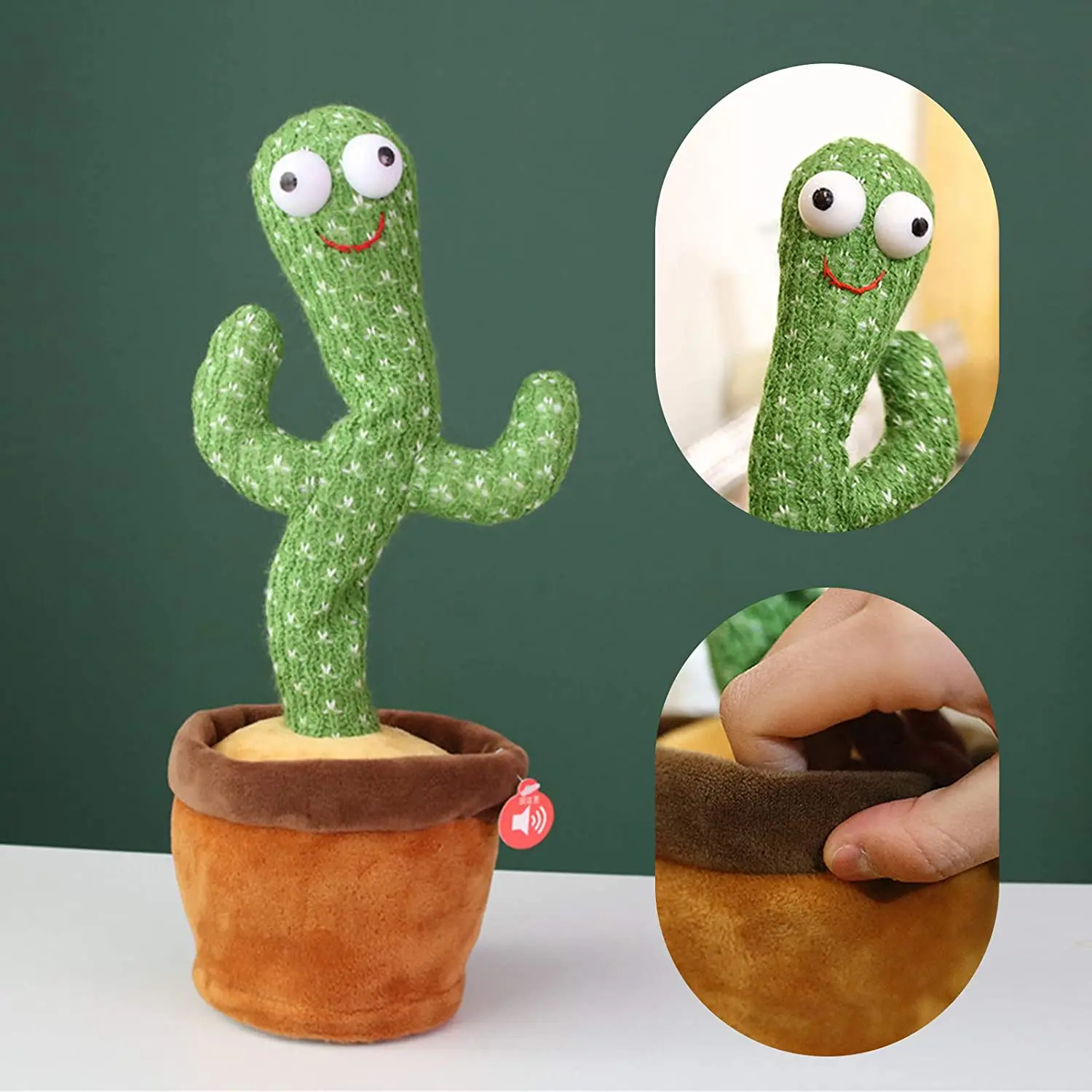 Electronic Cactus Plush Toy Singing and Dancing Shake Cactus Early Childhood Education and  Decoration Toy For children