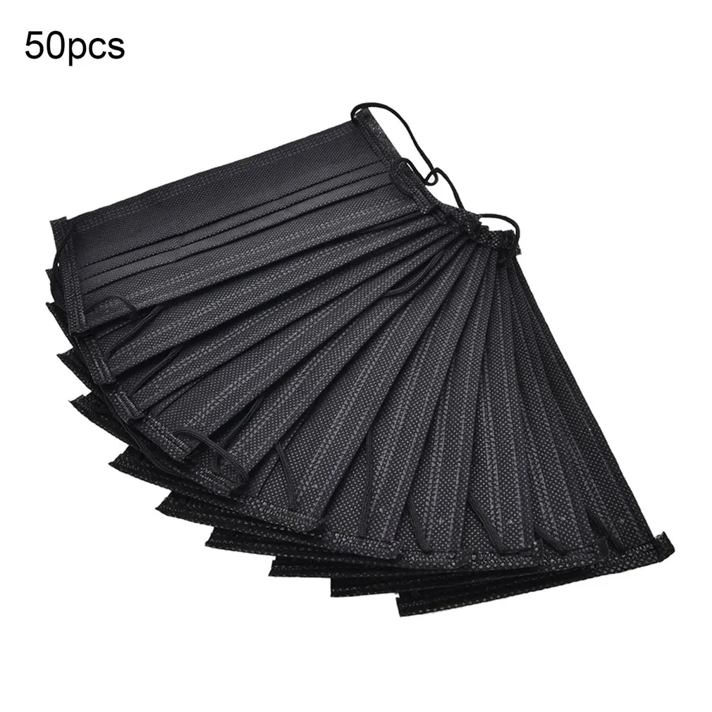 

Anti-Dust Disposable Masks Three-layer non-woven fabric Dust-proof haze-proof breathable Earloop Face Mouth Masks 50pcs